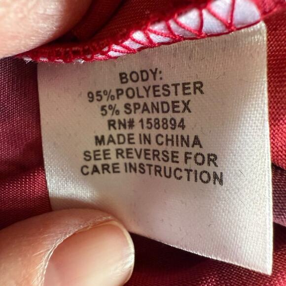 Shannon Ford New York Burnout Velvet Red Stretch L Office siren Romanticgoth - Picture 4 of 7